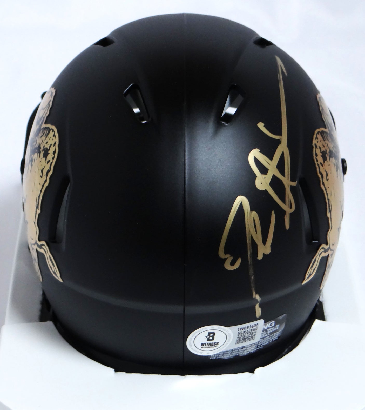 Deion Sanders Autographed Colorado Black Chrome Speed Mini Helmet-Beckett W Holo