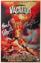 Chevy Chase & Beverly De'Angelo Auto 11x17 Vacation Movie Poster - Beckett Holo