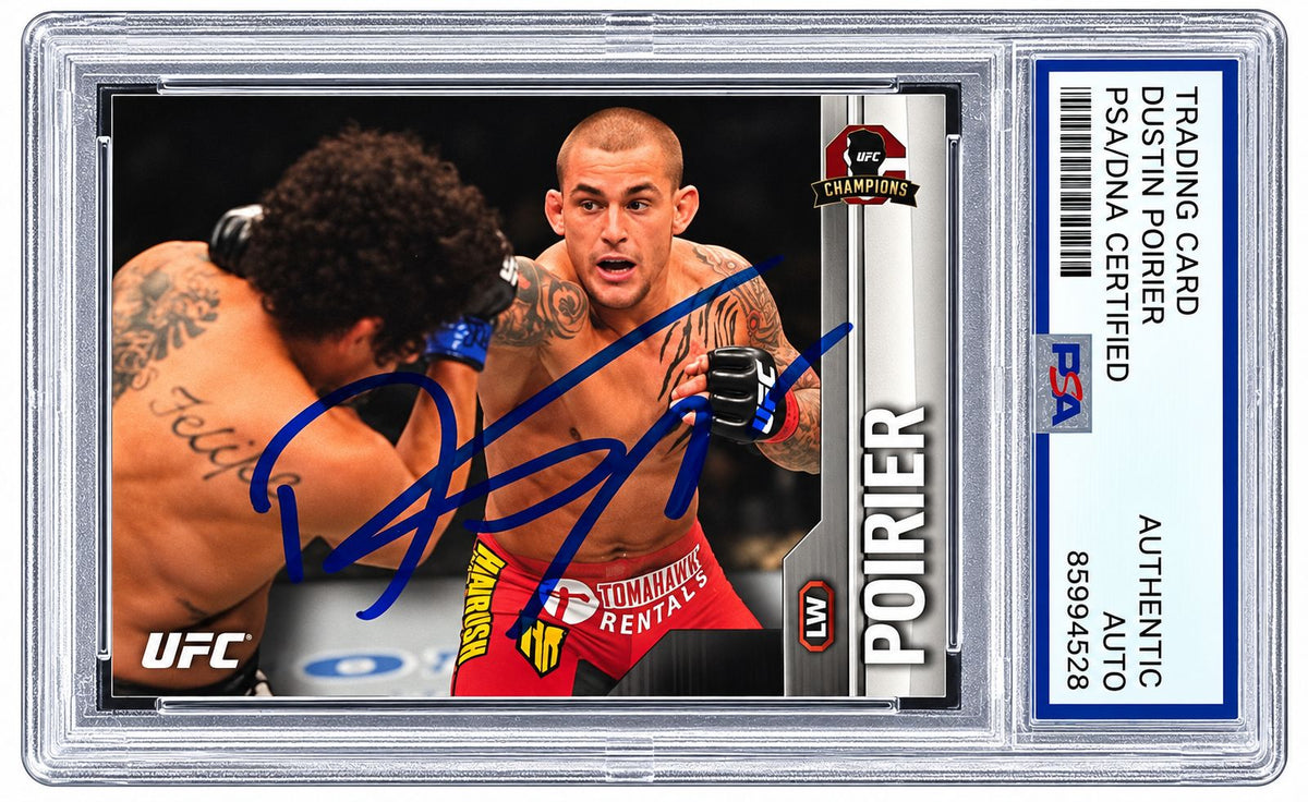 Dustin Poirier Signed 2015 Topps #4 Trading Card MMA Champions PSA/DNA