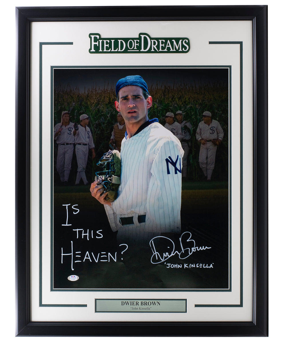 Dwier Brown Signed Framed 16x20 Field Of Dreams Photo Is This Heaven PSA