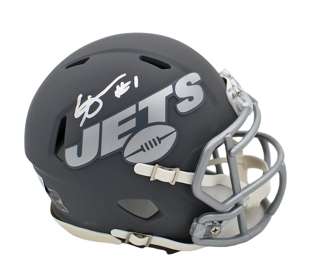 Ahmad "Sauce" Gardner Autographed Slate Mini Helmet