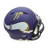 J.J. McCarthy Autographed Minnesota Vikings Speed Riddell Mini Helmet
