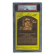 Enos Slaughter Signed 4x6 St Louis Cardinals HOF Plaque Card PSA/DNA 85026240 - Sports Integrity