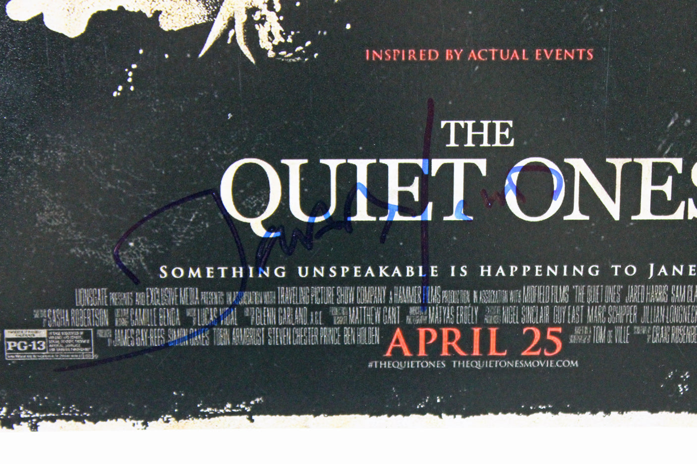 The Quiet Ones (4) Cooke, Claflin, Byrne Signed 12x18 Movie Poster PSA #AB08280