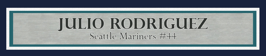 Julio Rodriguez Autographed Framed 16x20 Photo Seattle Mariners 1st Hit Beckett BAS QR Stock #221129