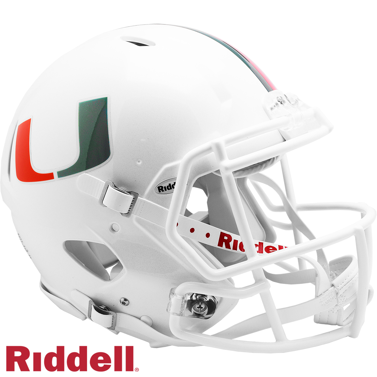 Miami Hurricanes Metallic Authentic F/S Football Helmet