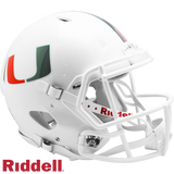 Miami Hurricanes Metallic F/S Authentic Football Helmet