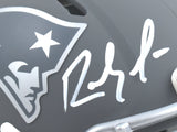 Randy Moss Autographed New England Patriots Slate Speed Mini Helmet- Beckett W Hologram *White