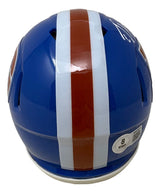 Ed McCaffrey Signed Denver Broncos Throwback Mini Speed Helmet BAS
