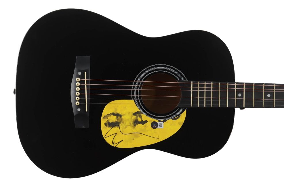 Ed Sheeran Signed Eyes Closed 38" Black Acoustic Guitar BAS