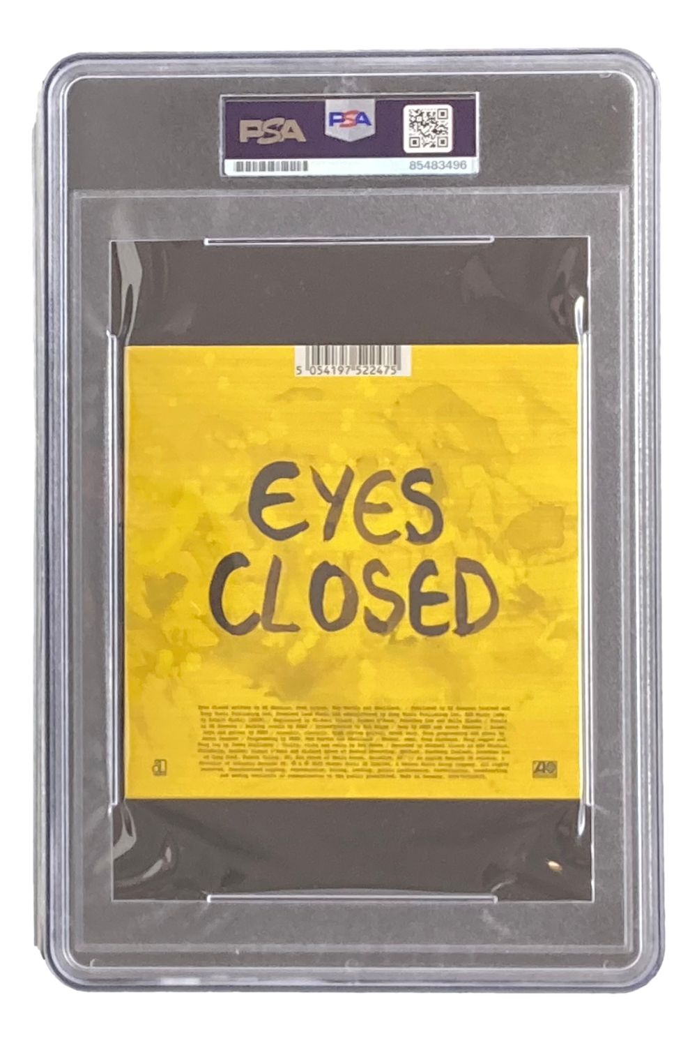 Ed Sheeran Signed Slabbed Eyes Closed CD Booklet PSA