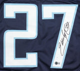 Eddie George Tennessee Signed Navy Blue Football Jersey BAS