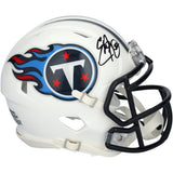 Eddie George Autographed Tennessee Titans 1999-17 Throwback Speed Mini Helmet Fanatics