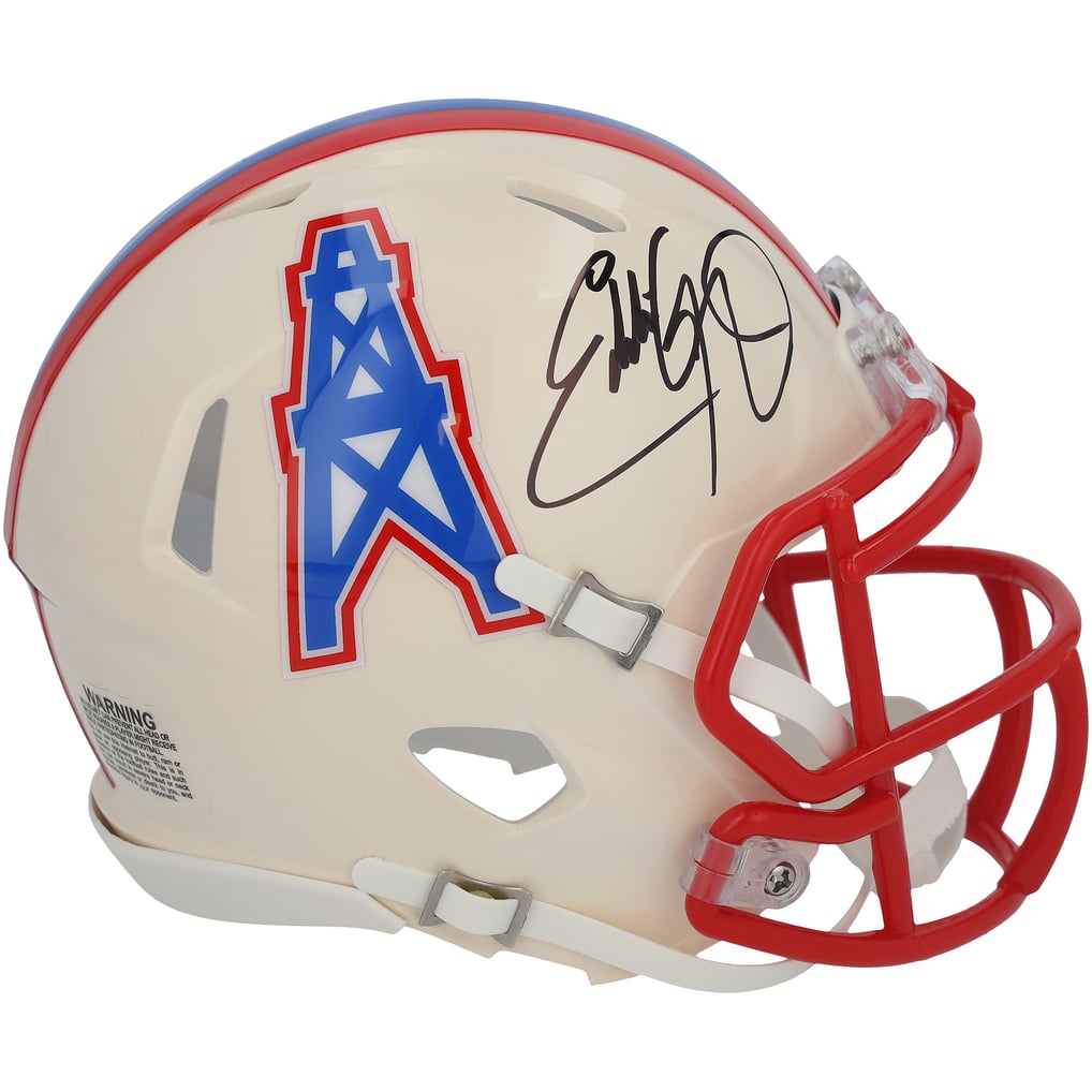Eddie George Autographed Tennessee Titans RETRO Speed Mini Helmet Fanatics