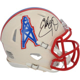 Eddie George Autographed Tennessee Titans RETRO Speed Mini Helmet Fanatics