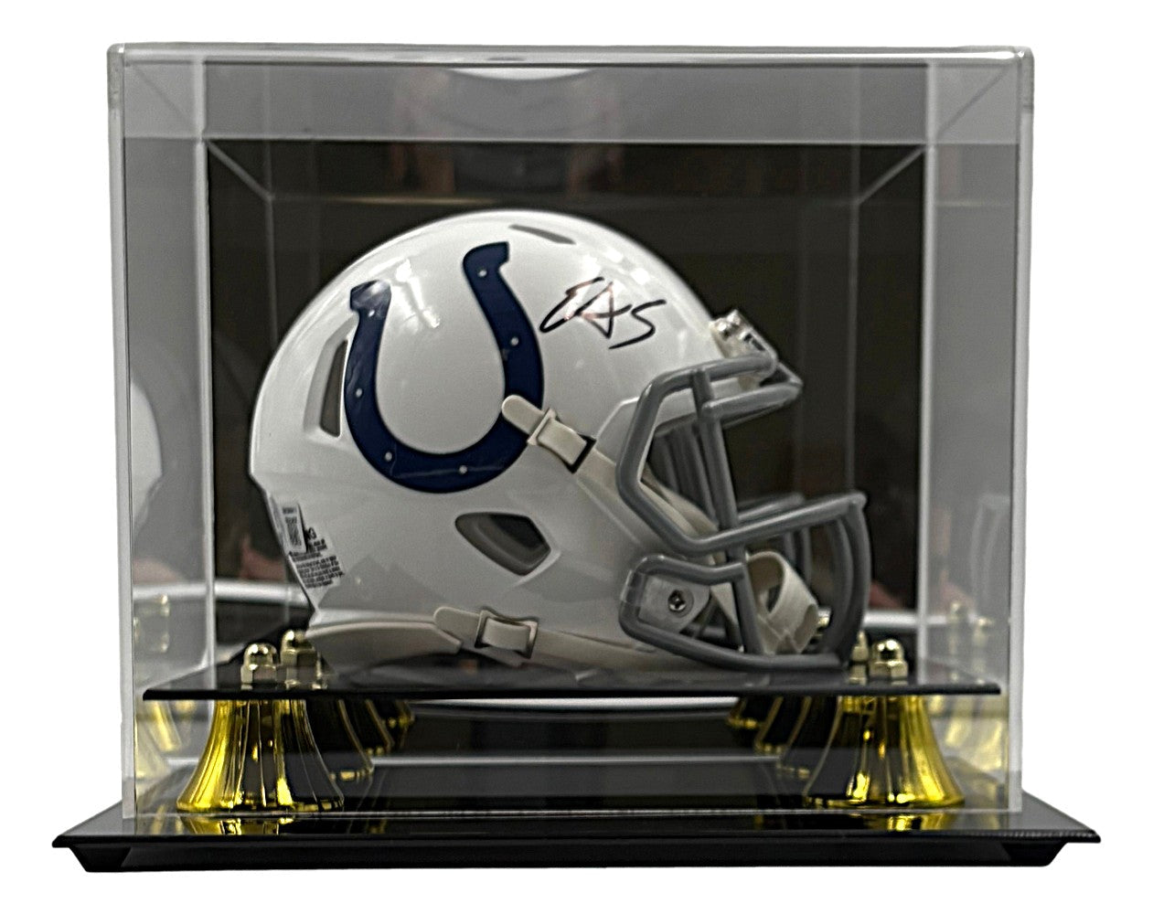 Edgerrin James Signed Indianapolis Colts Mini Speed Helmet BAS w/ Case