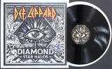 Joe Elliott Phil Collen Sign Frame Def Leppard '22 Diamond Star Halos Record JSA - Sports Integrity
