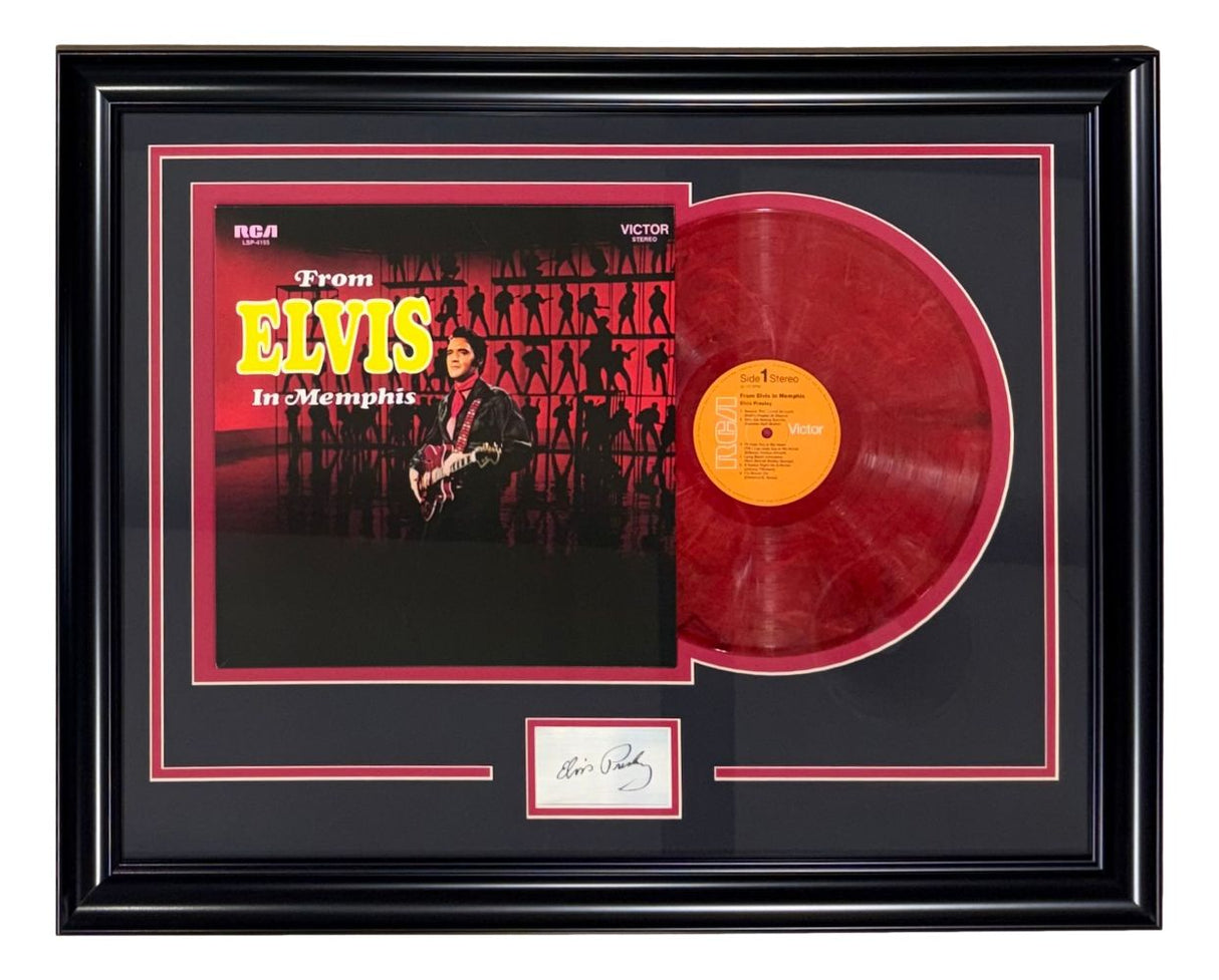 Elvis Presley Framed From Elvis In Memphis Vinyl Record w/ Laser Engrave Auto