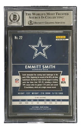 Emmitt Smith Signed 2016 Prizm #22 Dallas Cowboys Trading Card BAS Auto 10