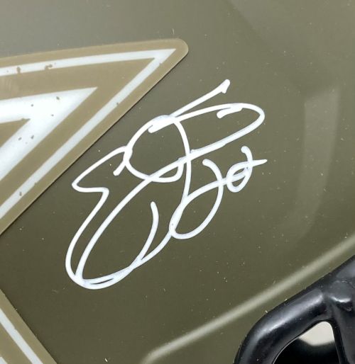 Emmitt Smith Signed Dallas Cowboys FS Salute Service Replica Helmet Prova Holo