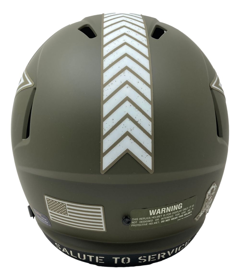 Emmitt Smith Signed Dallas Cowboys FS Salute Service Replica Helmet Prova Holo