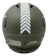 Emmitt Smith Signed Dallas Cowboys FS Salute Service Replica Helmet Prova Holo