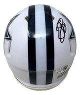 Emmitt Smith Signed Dallas Cowboys White Mini Speed Helmet JSA QR Hologram