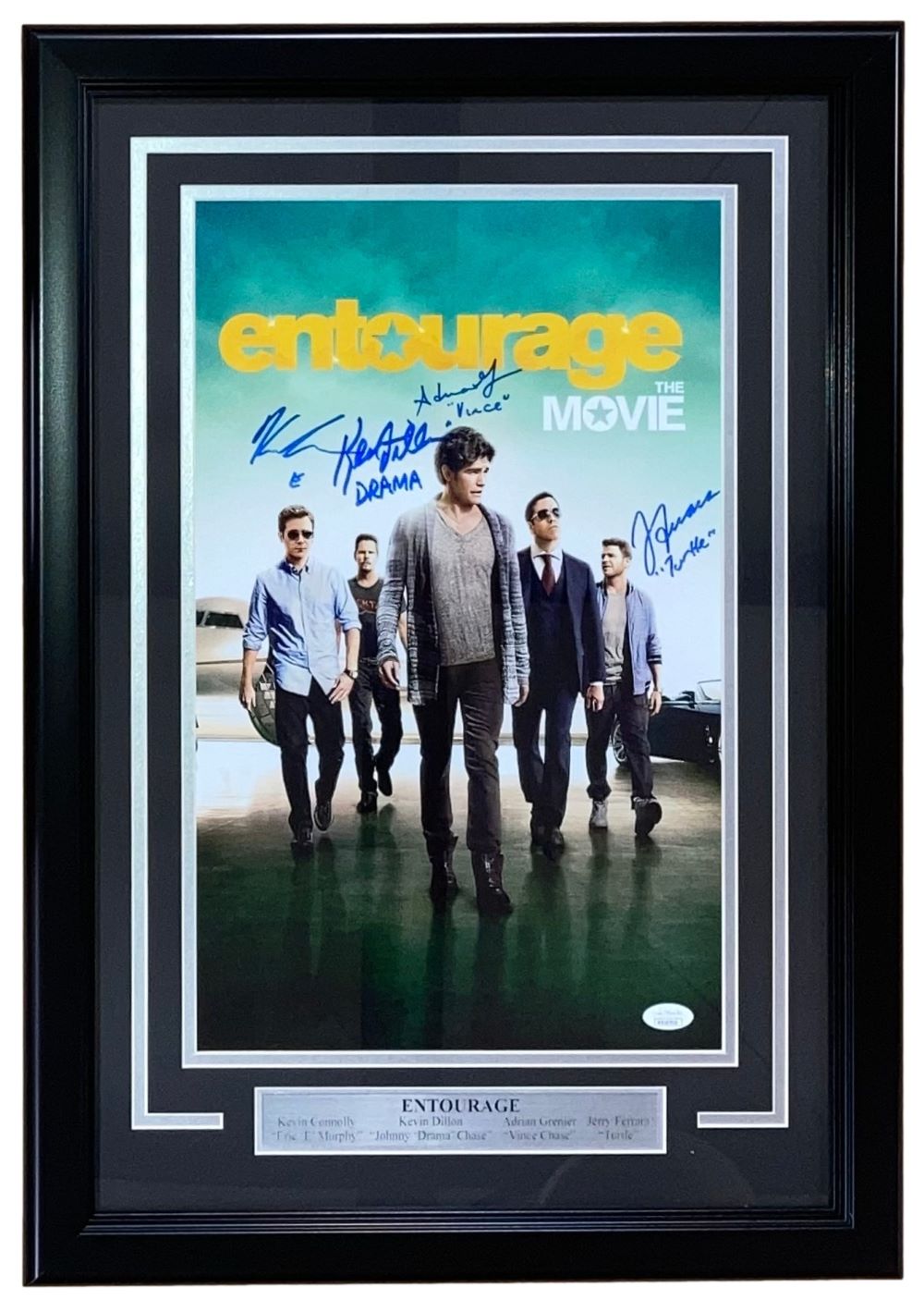 Entourage Cast Signed Framed 11x17 Entourage Movie Photo Grenier & Others JSA