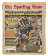 Eric Dickerson Los Angeles Rams Signed 1984 Sporting News Newspaper BAS