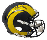 Eric Dickerson Signed LA Rams FS Rivalries Replica Speed Helmet HOF 99 BAS