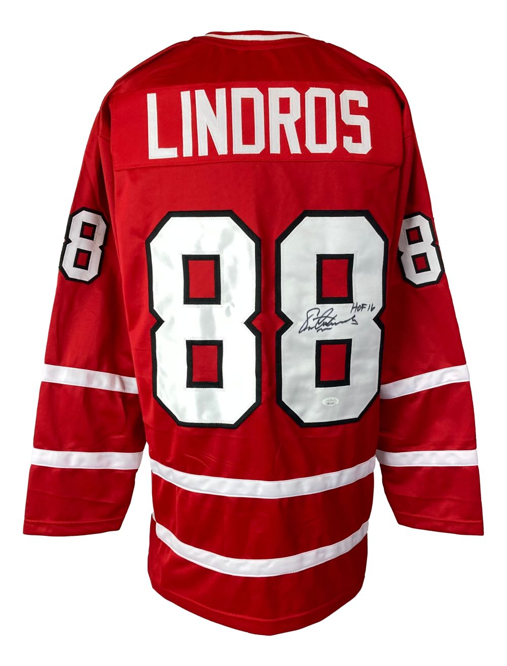 Eric Lindros Canada Signed Red Hockey Jersey HOF 16 Inscribed JSA ITP
