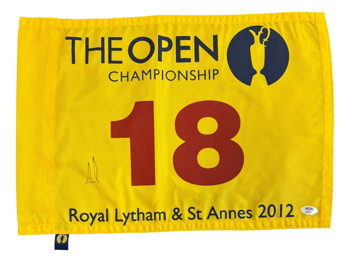 Ernie Els Signed 2012 Open Championship Golf Flag PSA/DNA