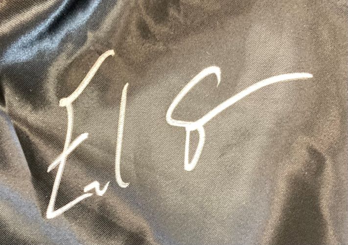 Errol Spence Jr Signed Custom Black Boxing Trunks BAS ITP - Sports Integrity