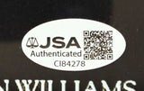 Sports Integrity’s ET Cast (4) Signed Framed 11x17 ET Photo Henry Thomas De Merritt & More features a JSA Authenticated oval sticker with a QR code, JSA logo, and code CI84278; partial white text visible at the bottom.