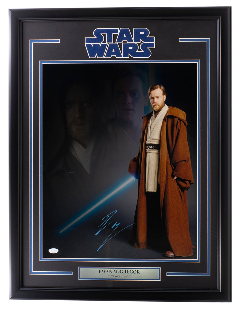 Ewan McGregor Signed Framed 16x20 Star Wars Obi-Wan Kenobi Collage Photo JSA