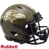 Baltimore Ravens 2022 Salute to Service Riddell Speed Mini Helmet