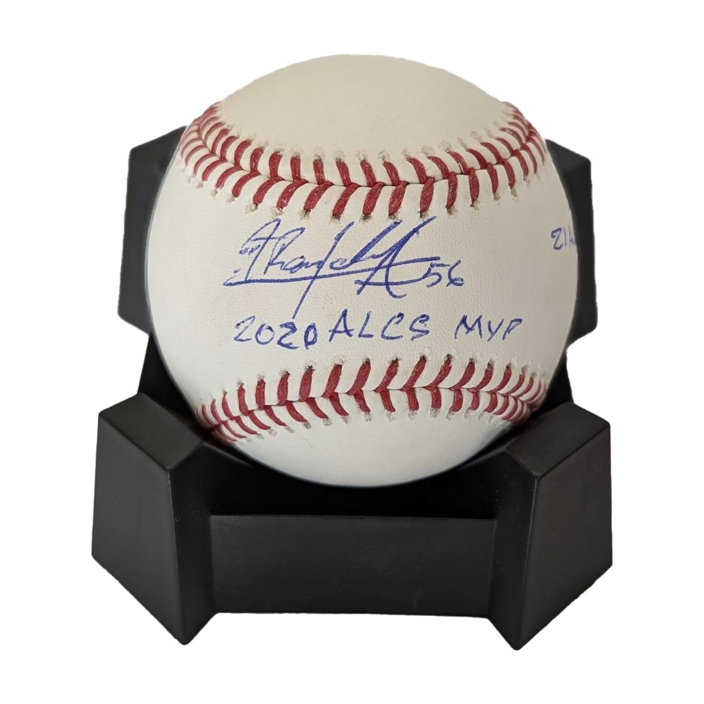 Randy Arozarena Autographed Rawlings MLB World Series 2020 Baseball w/ Inscription - BAS