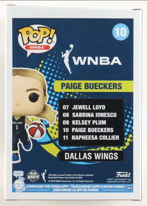 Paige Bueckers Signed "Wings" #10 Funko Pop! - PSA
