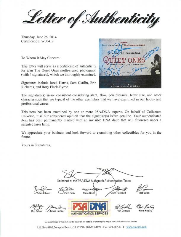 Quiet Ones (4) Harris, Claflin, Richards & Fleck Signed 11X14 Photo PSA #W00412