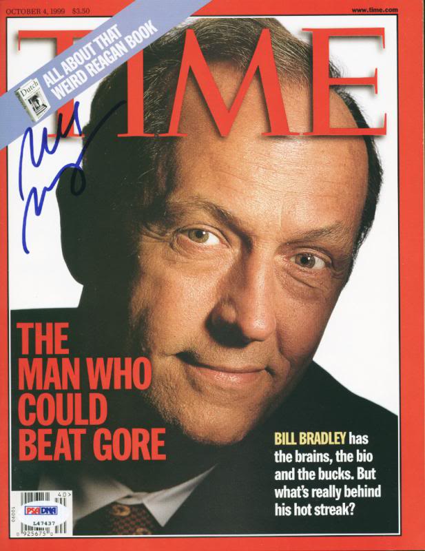 Bill Bradley Authentic Signed 1999 Time Magazine Autographed PSA/DNA #L47437