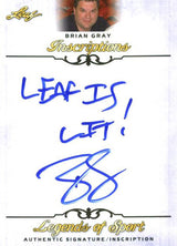 Leaf Brian Gray "Leaf is Lit!" Signed 2015 Legends of Sport Inscription Card