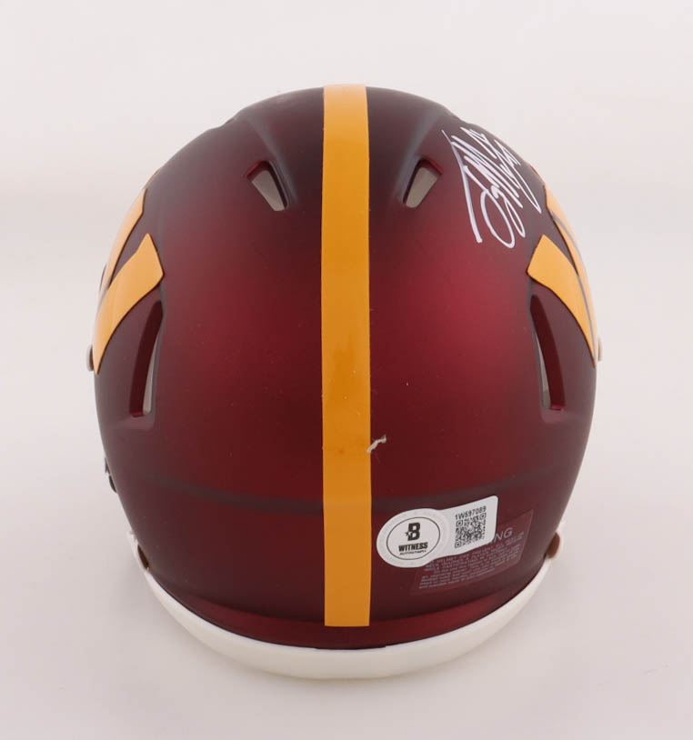 Terry McLaurin Autographed Washington Commanders Mini Helmet - Beckett Authentication