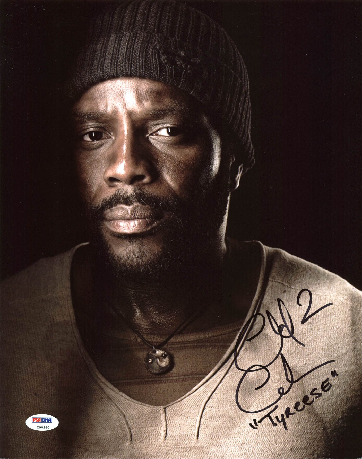 Chad Coleman "Tyreese" The Walking Dead Authentic Signed 11X14 Photo PSA #Z90240