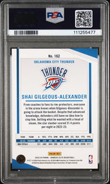 Shai Gilgeous-Alexander Signed 2023 Donruss Elite Inter #162 Card Auto PSA Slab