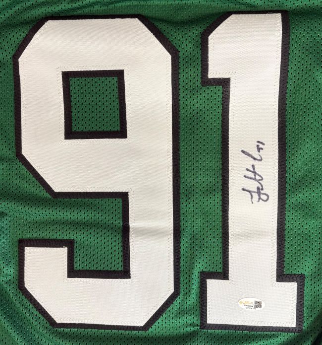 Fletcher Cox Philadelphia Signed Kelly Green Football Jersey JSA QR Hologram