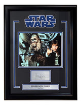 Harrison Ford Framed 8x10 Star Wars Han Solo Photo w/ Laser Engraved Auto