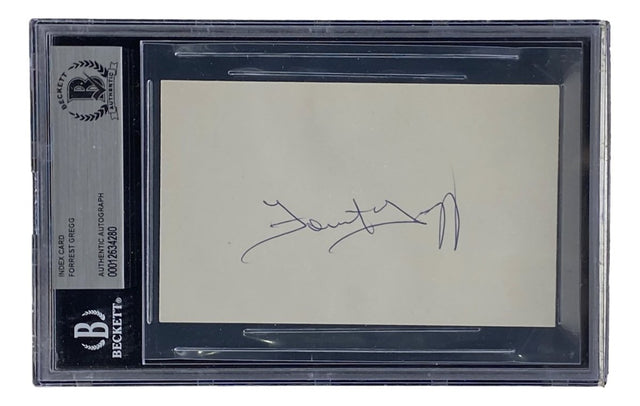 Forrest Gregg Green Bay Packers Signed Slabbed Index Card BAS - Sports Integrity