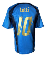 Francesco Totti Signed Italy Blue Puma Soccer Jersey BAS