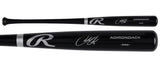 Francisco Lindor New York Mets Signed Black Rawlings Pro Baseball Bat