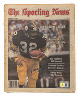 Franco Harris Pittsburgh Steelers Signed 1979 Sporting News Newspaper BAS